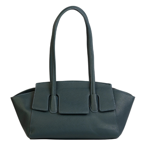 Structured Handbag with Magnetic Lock
