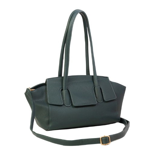 Structured Handbag with Magnetic Lock