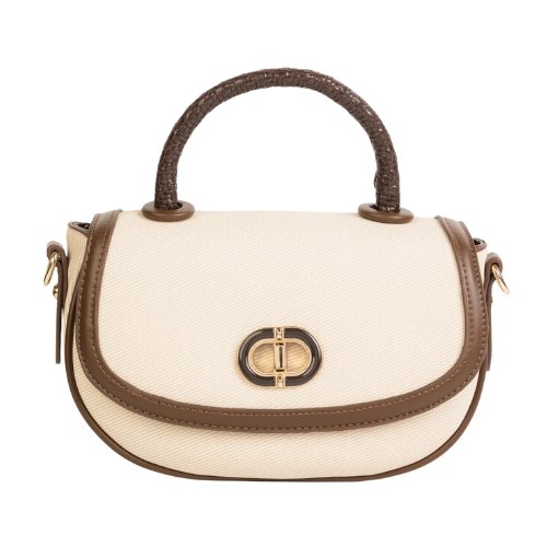Classic Saddle Handbag with Twist Lock