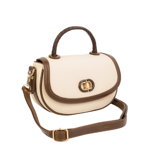 Classic Saddle Handbag with Twist Lock