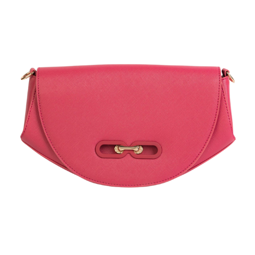 Saddle Handbag with Twist Lock and Braided Handle